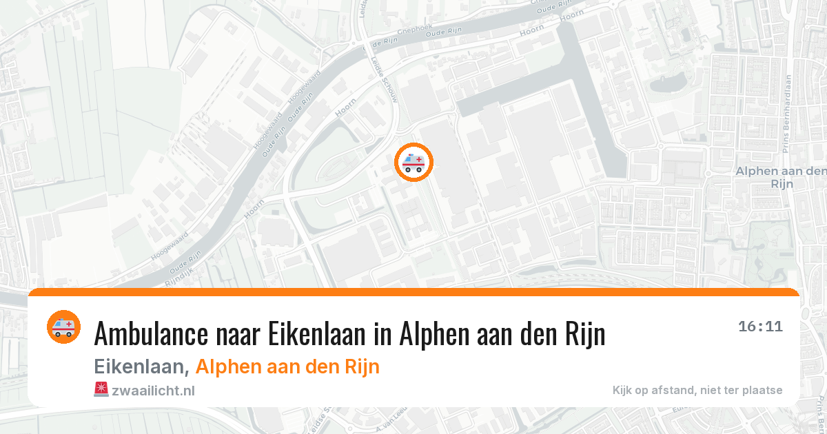 Ambulance naar Eikenlaan in Alphen aan den Rijn — 9 jun 2026