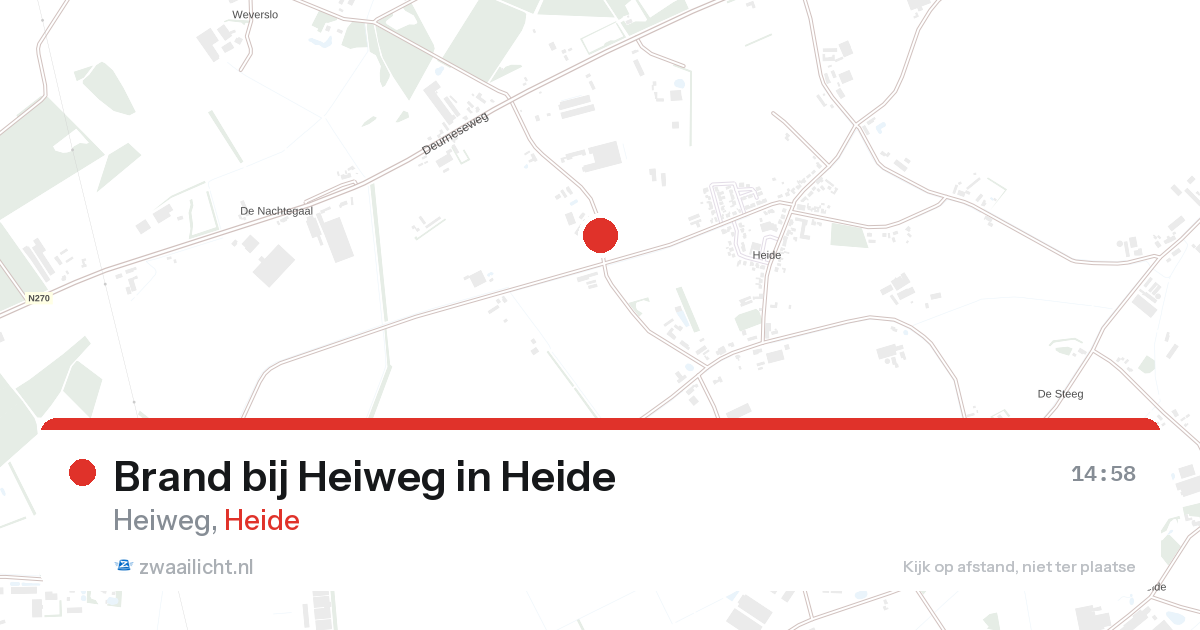 Brand bij Heiweg in Heide — 27 aug 2026