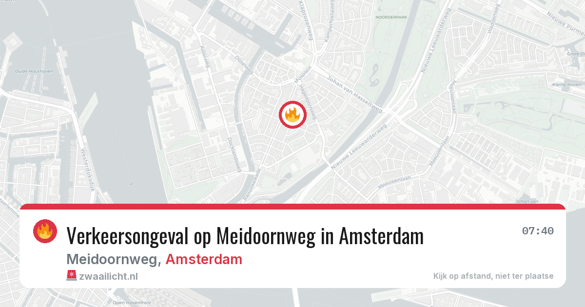 Verkeersongeval op Meidoornweg in Amsterdam — 22 mei 2026