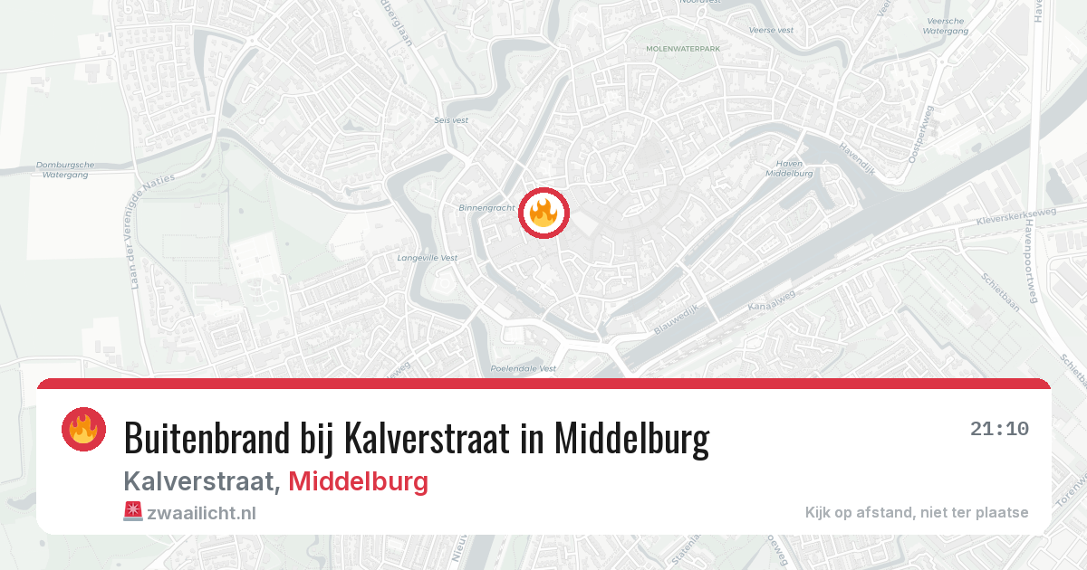 Buitenbrand bij Kalverstraat in Middelburg — 27 apr 2026