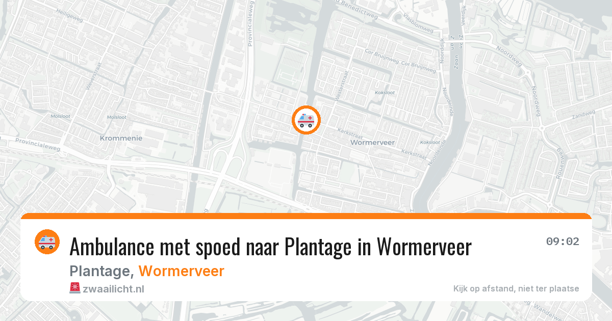 Ambulance met spoed naar Plantage in Wormerveer — 8 jul 2026