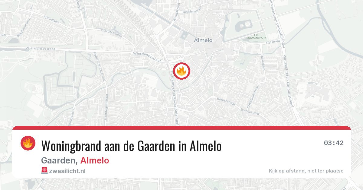 Woningbrand aan de Gaarden in Almelo — 27 apr 2026