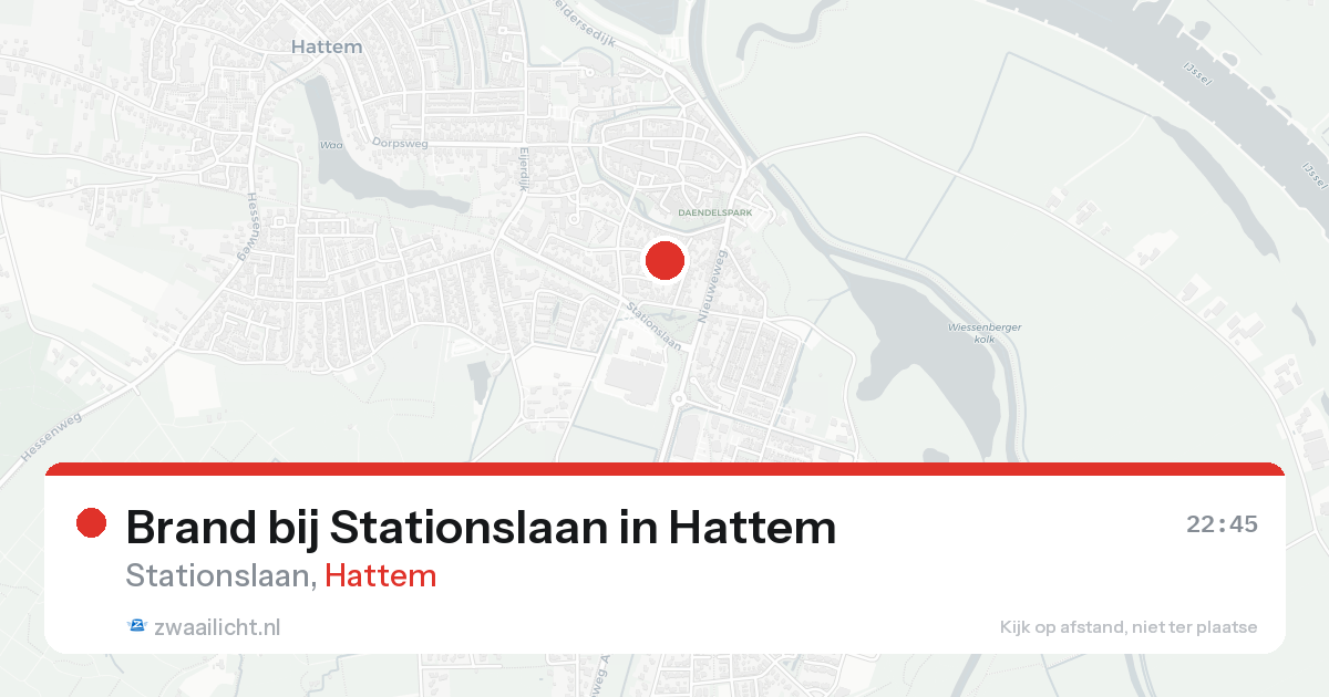 Brand bij Stationslaan in Hattem — 22 mrt 2026