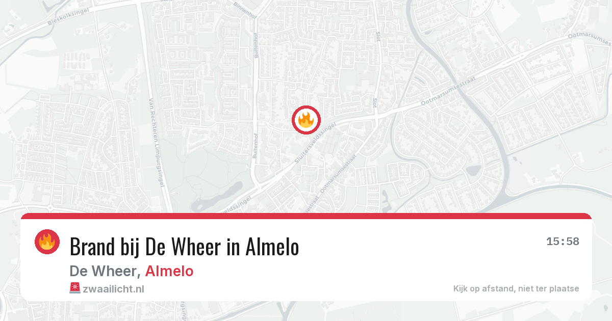 Brand bij De Wheer in Almelo — 7 jul 2026
