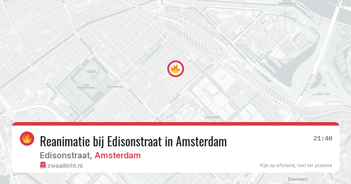 Reanimatie bij Edisonstraat in Amsterdam — 4 apr 2026