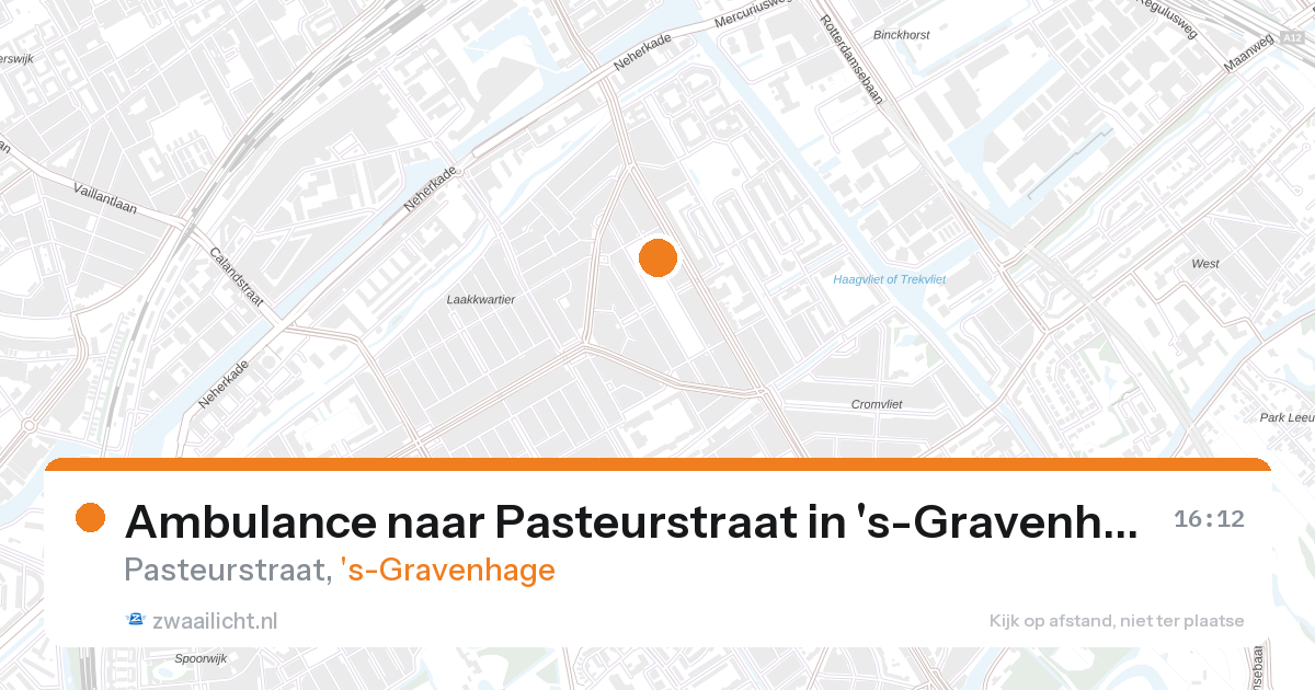 Ambulance naar Pasteurstraat in 's-Gravenhage — 28 aug 2026