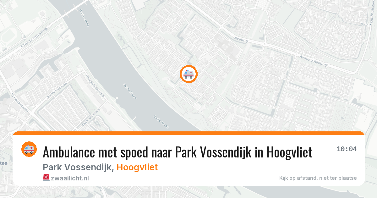 Ambulance met spoed naar Park Vossendijk in Hoogvliet — 13 aug 2026
