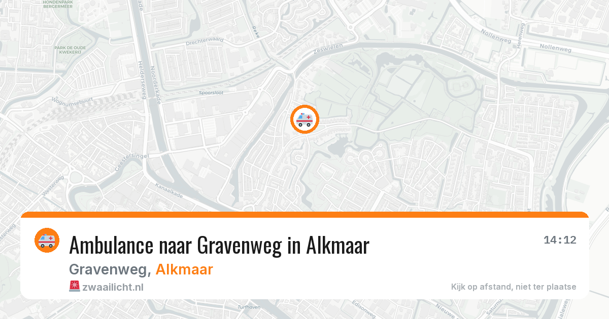 Ambulance naar Gravenweg in Alkmaar — 8 aug 2026