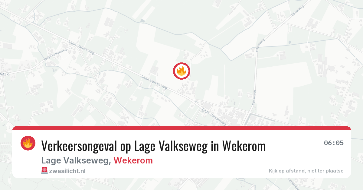Verkeersongeval op Lage Valkseweg in Wekerom — 29 jun 2026