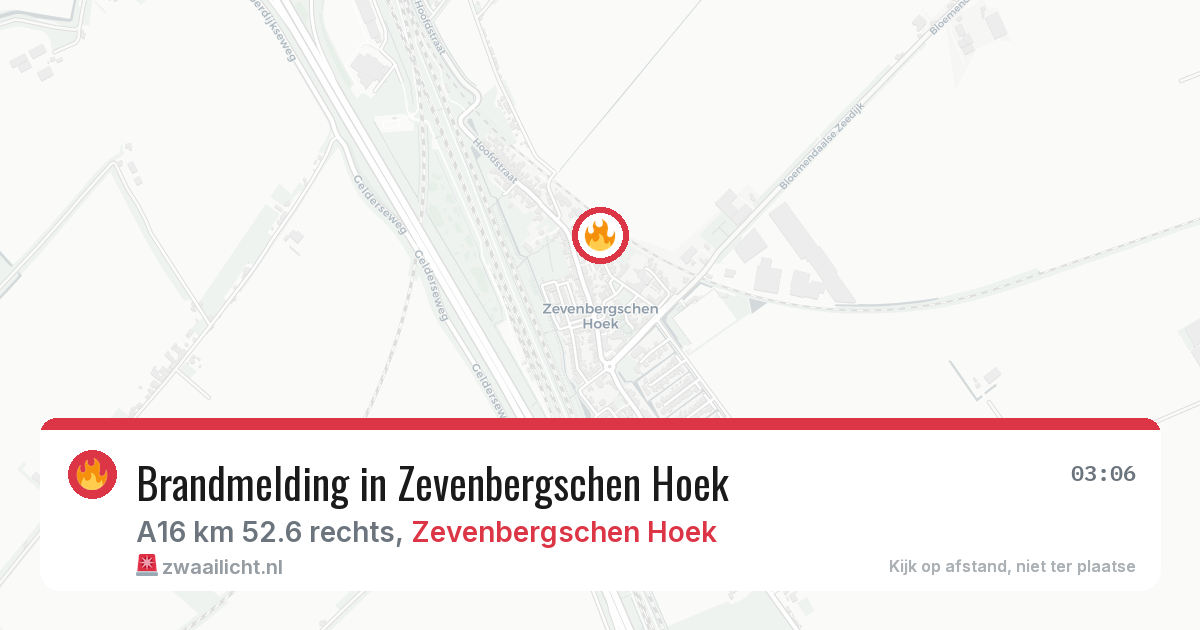 Brandmelding in Zevenbergschen Hoek — 14 jun 2026