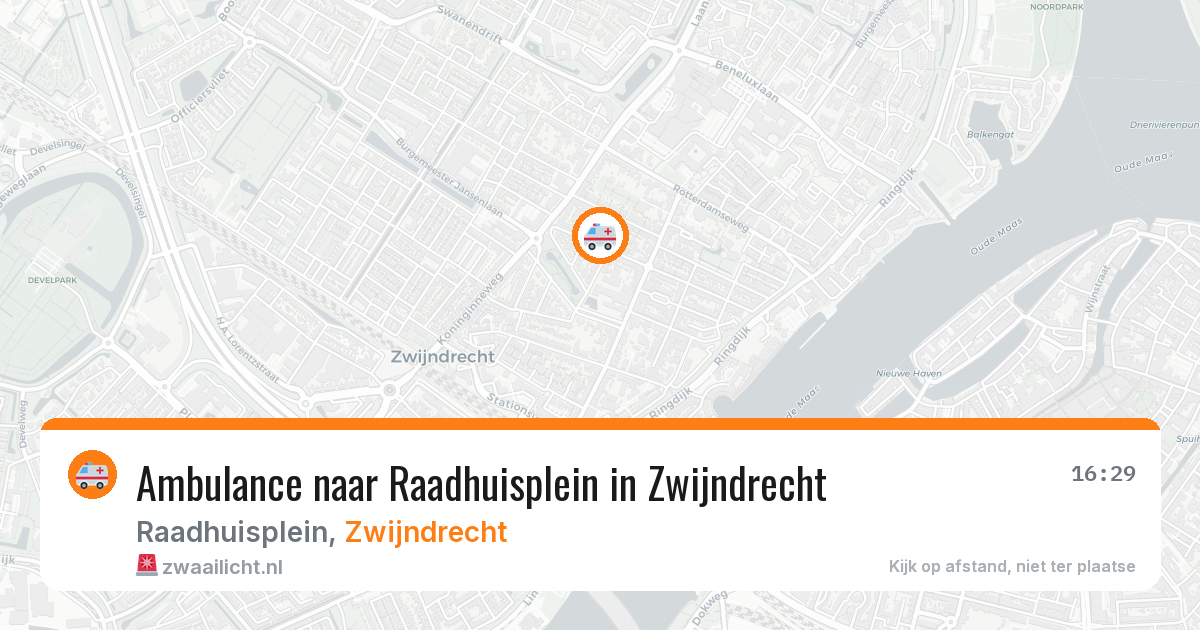 Ambulance naar Raadhuisplein in Zwijndrecht — 5 mei 2026