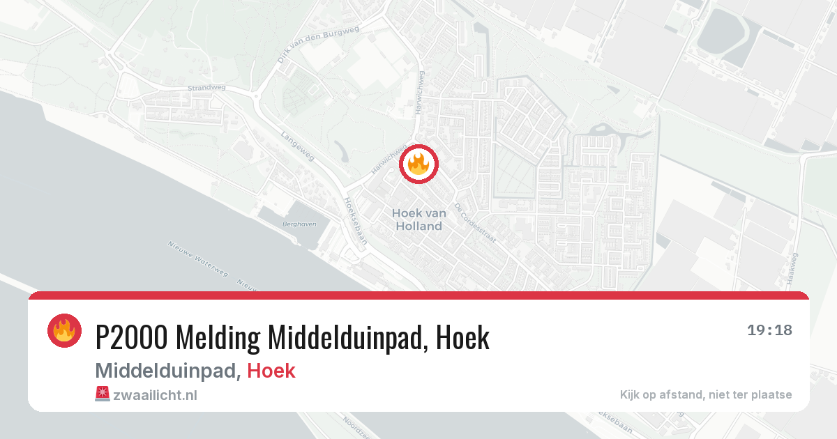 P2000 Melding Middelduinpad, Hoek — 3 aug 2026