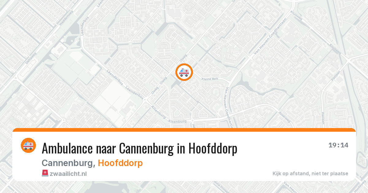 Ambulance naar Cannenburg in Hoofddorp — 1 aug 2026