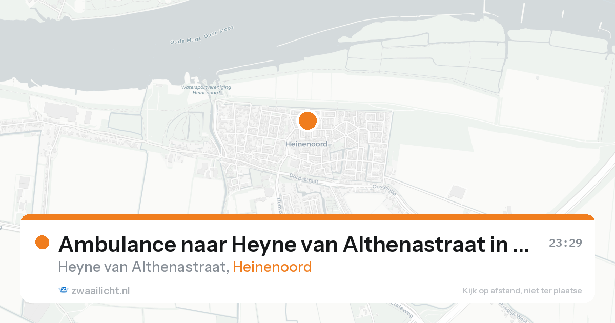 Ambulance naar Heyne van Althenastraat in Heinenoord — 20 aug 2026