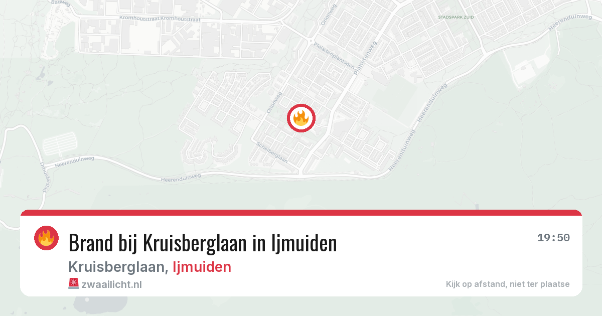 Brand bij Kruisberglaan in Ijmuiden — 4 jun 2026