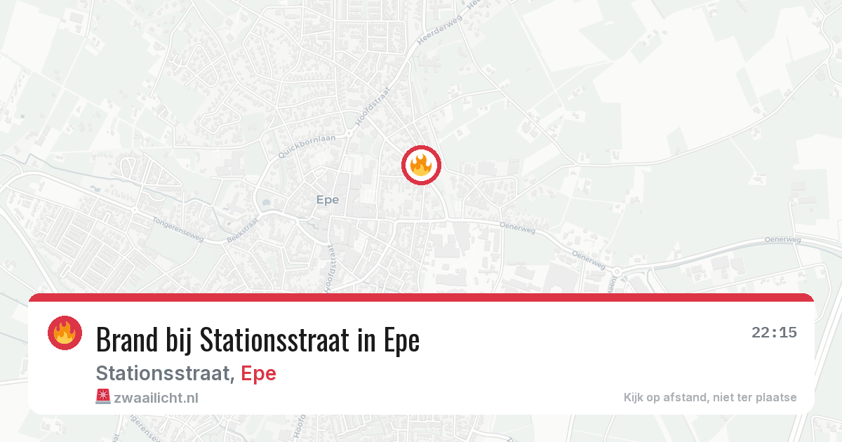Brand bij Stationsstraat in Epe — 1 jul 2026