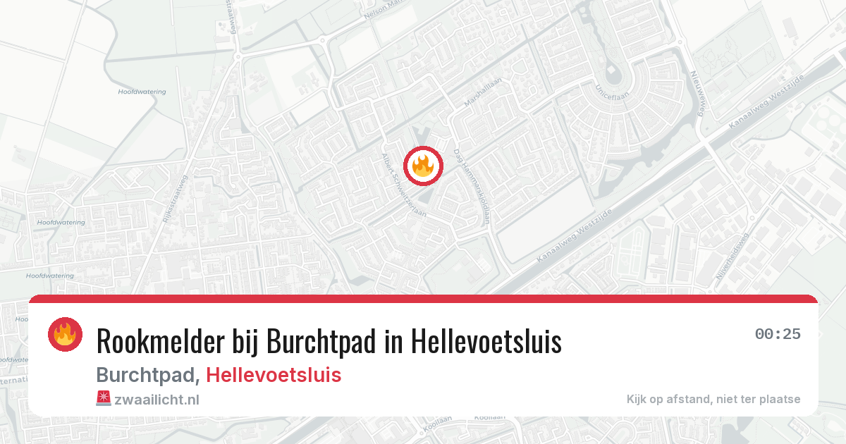 Rookmelder bij Burchtpad in Hellevoetsluis — 11 jun 2026