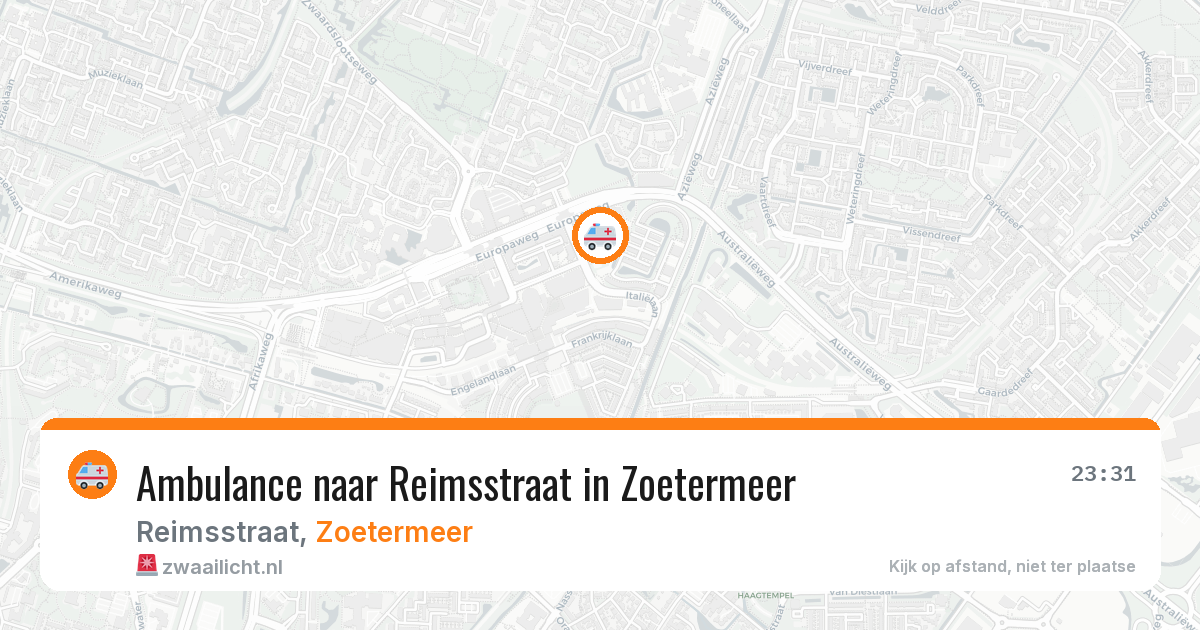 Ambulance naar Reimsstraat in Zoetermeer — 25 feb 2026