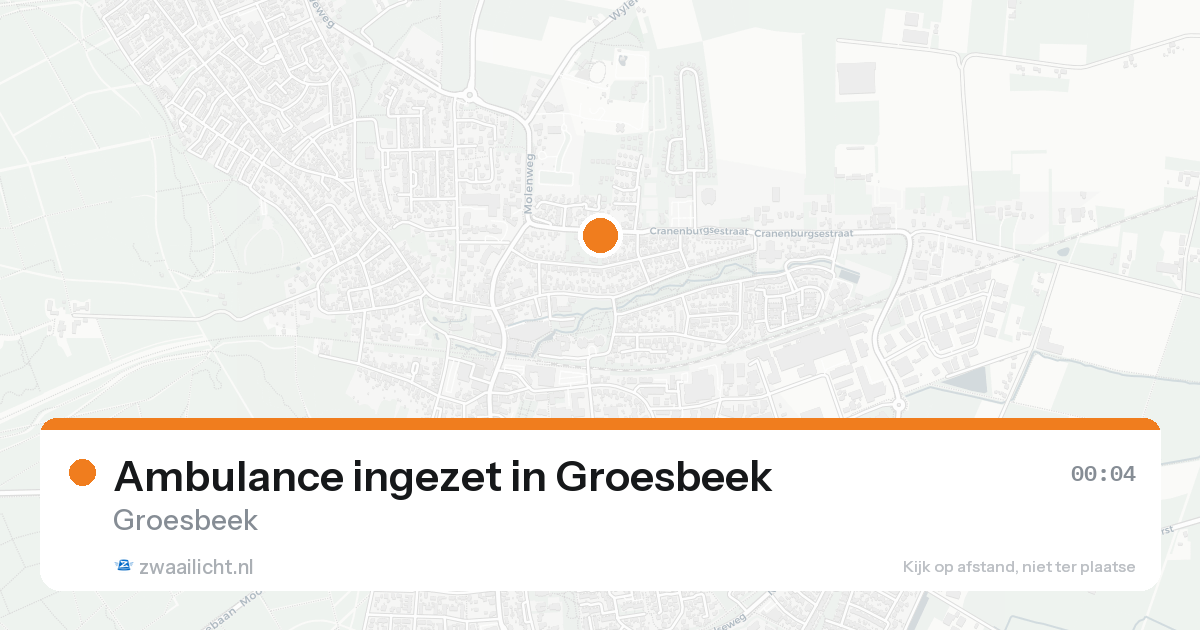 Ambulance ingezet in Groesbeek — 16 aug 2026