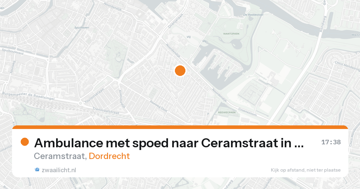 Ambulance met spoed naar Ceramstraat in Dordrecht — 24 aug 2026