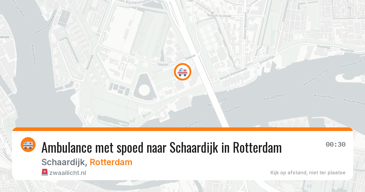 Ambulance met spoed naar Schaardijk in Rotterdam — 20 jun 2026