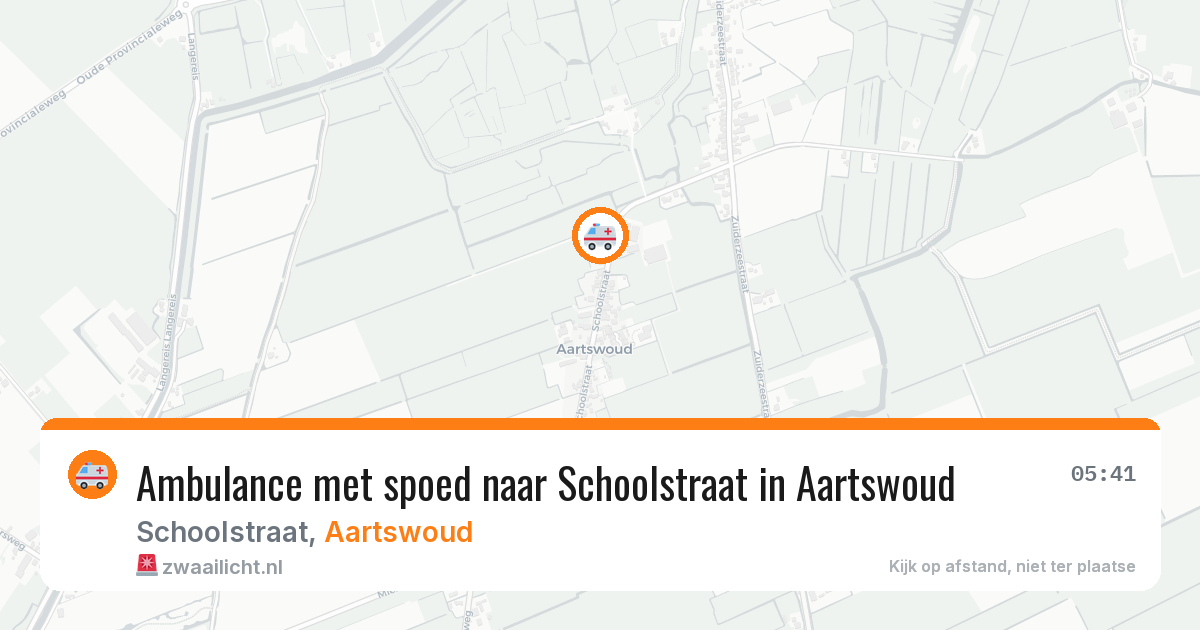 Ambulance met spoed naar Schoolstraat in Aartswoud — 20 mei 2026