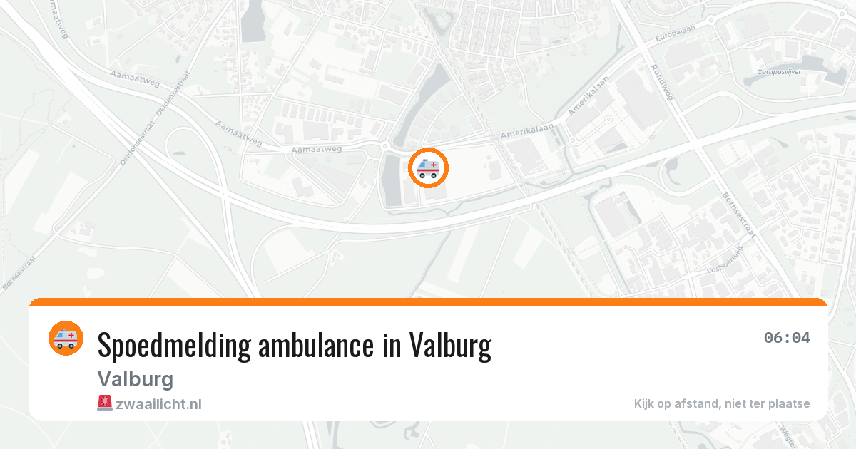 Spoedmelding ambulance in Valburg — 12 aug 2026