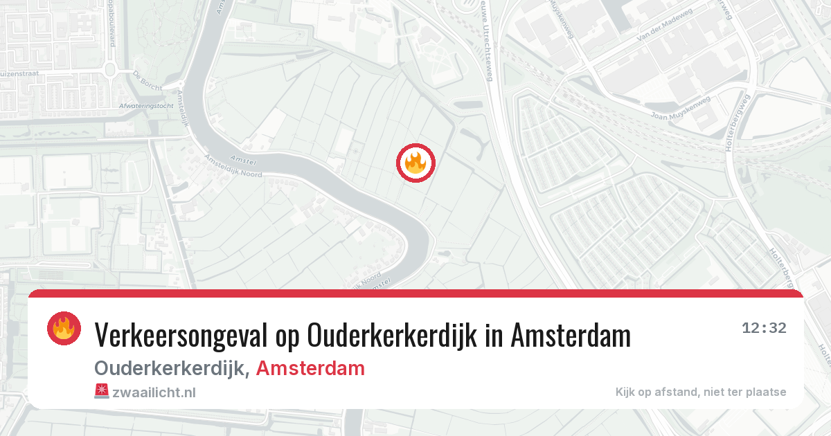 Verkeersongeval op Ouderkerkerdijk in Amsterdam — 23 mrt 2026