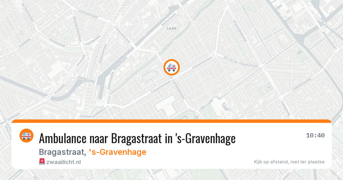 Ambulance naar Bragastraat in 's-Gravenhage — 14 jul 2026