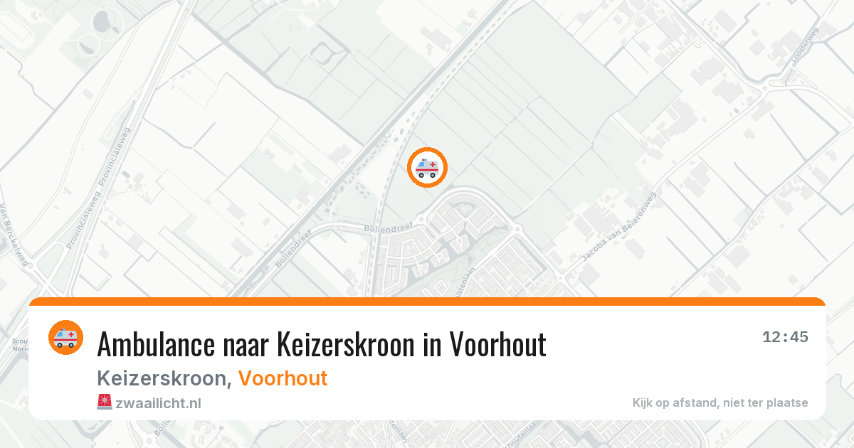 Ambulance naar Keizerskroon in Voorhout — 20 apr 2026