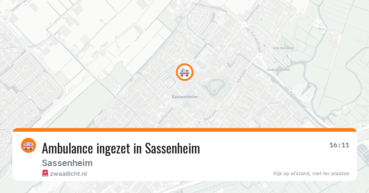 Ambulance ingezet in Sassenheim — 30 mei 2026