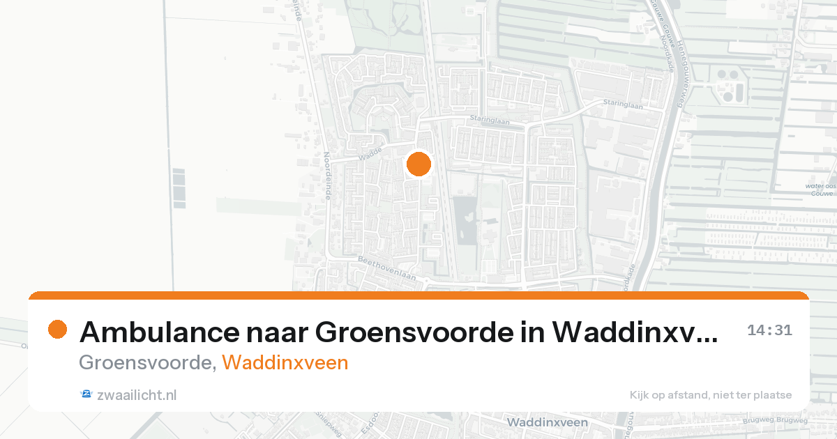 Ambulance naar Groensvoorde in Waddinxveen — 17 aug 2026