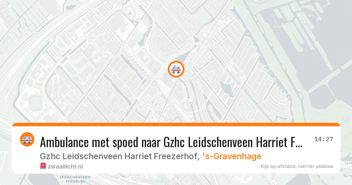 Ambulance met spoed naar Gzhc Leidschenveen Harriet Freezerhof in 's-Gravenhage — 19 mei 2026