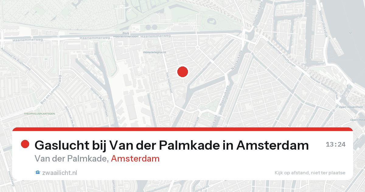 Gaslucht bij Van der Palmkade in Amsterdam — 19 aug 2026
