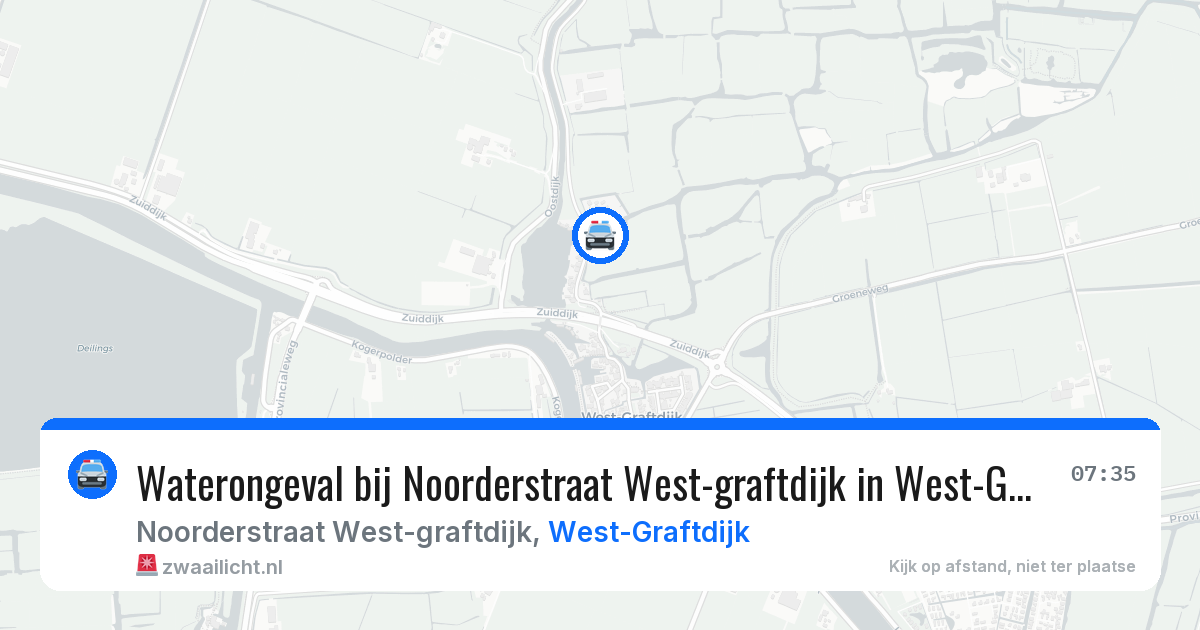Waterongeval bij Noorderstraat West-graftdijk in West-Graftdijk — 29 jun 2026