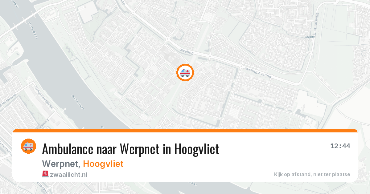 Ambulance naar Werpnet in Hoogvliet — 1 jul 2026