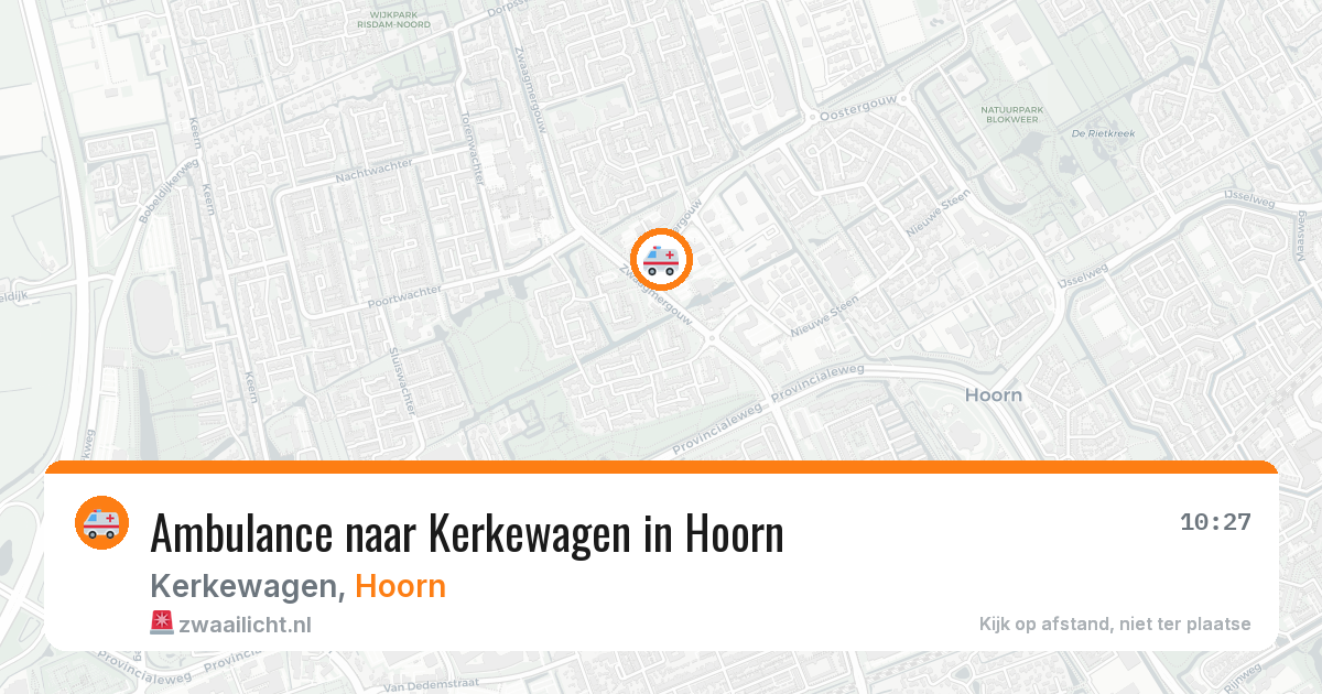 Ambulance naar Kerkewagen in Hoorn — 11 aug 2026