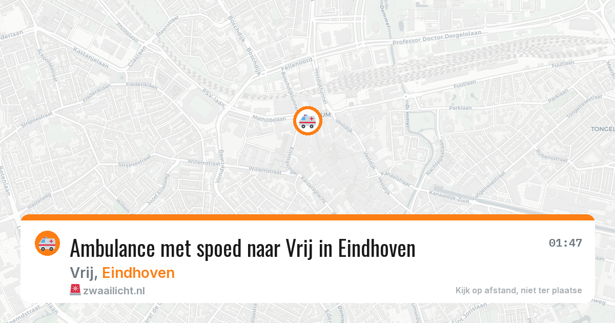 Ambulance met spoed naar Vrij in Eindhoven — 14 feb 2026