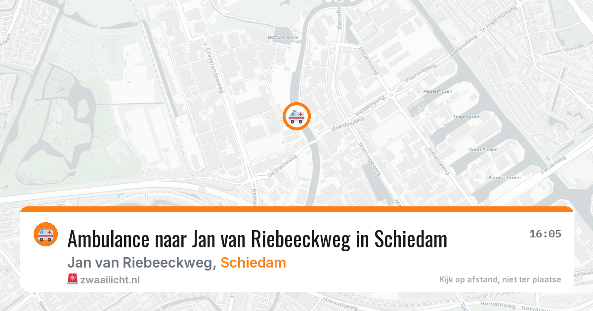 Ambulance naar Jan van Riebeeckweg in Schiedam — 18 mei 2026