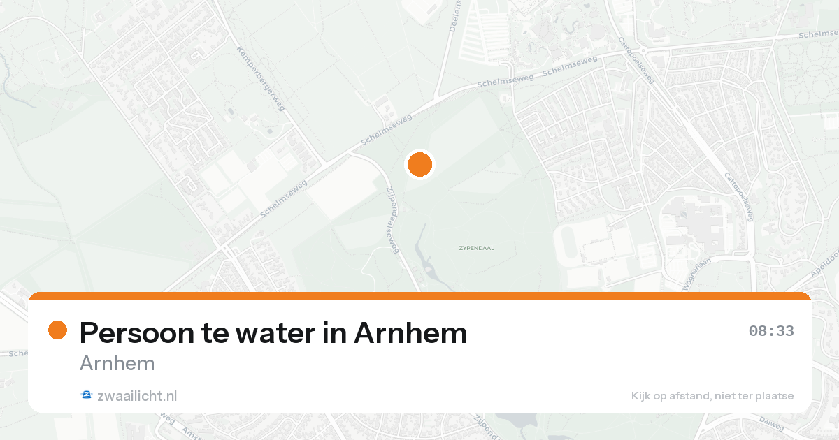 Persoon te water in Arnhem — 21 aug 2026