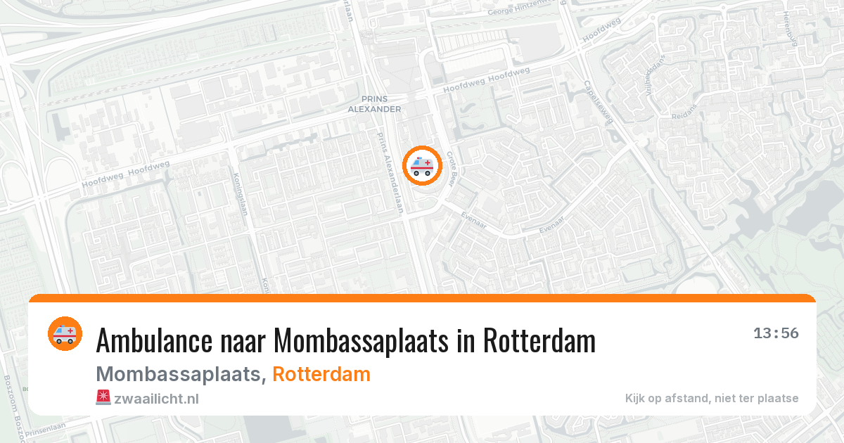 Ambulance naar Mombassaplaats in Rotterdam — 16 mrt 2026