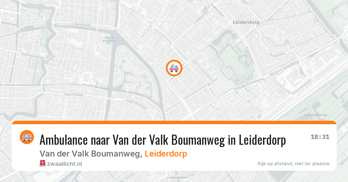 Ambulance naar Van der Valk Boumanweg in Leiderdorp — 21 mei 2026