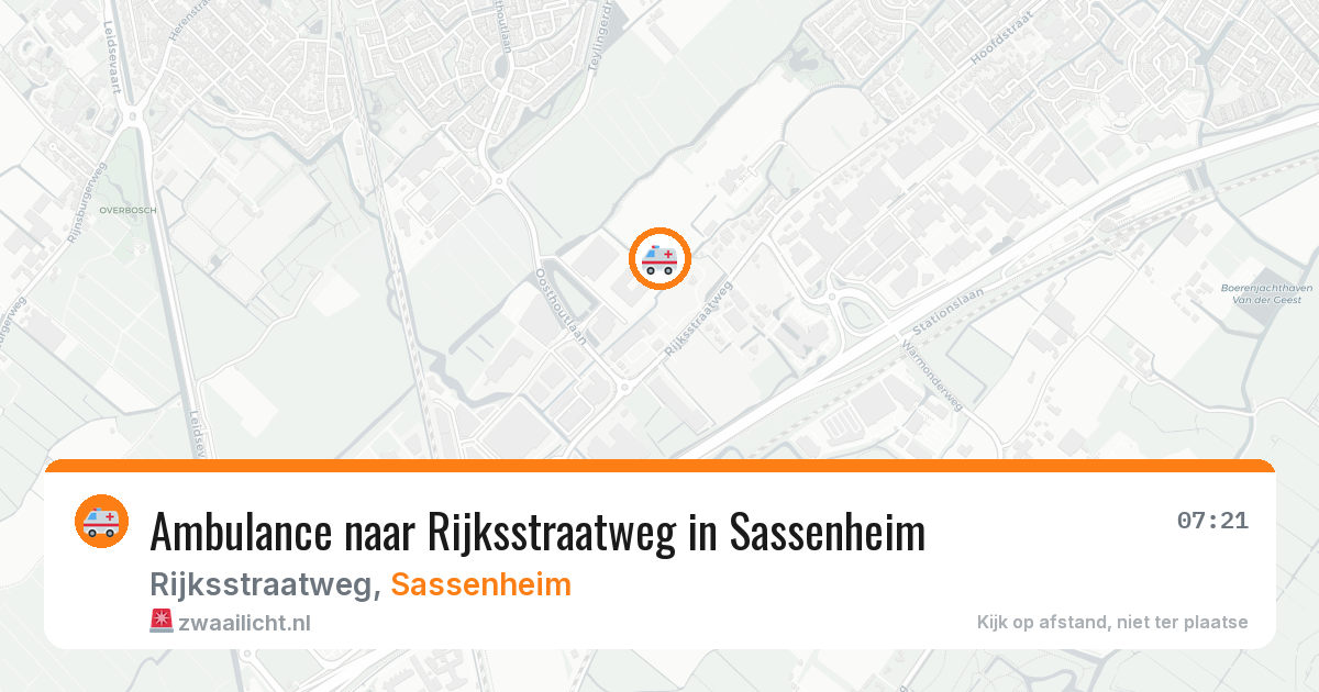 Ambulance naar Rijksstraatweg in Sassenheim — 17 apr 2026