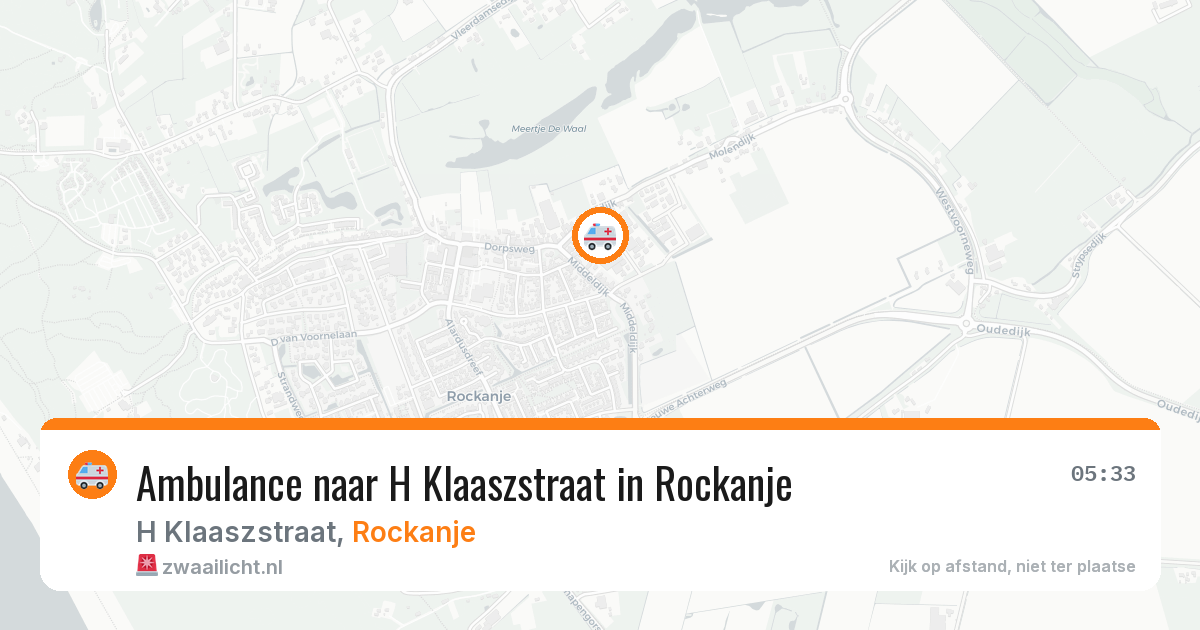 Ambulance naar H Klaaszstraat in Rockanje — 23 apr 2026