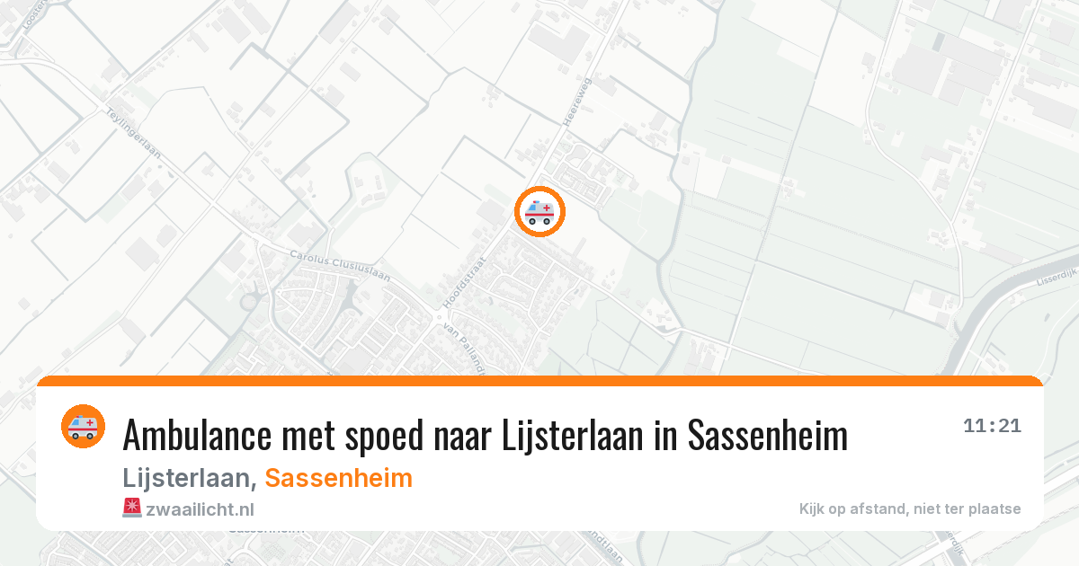 Ambulance met spoed naar Lijsterlaan in Sassenheim — 6 jul 2026