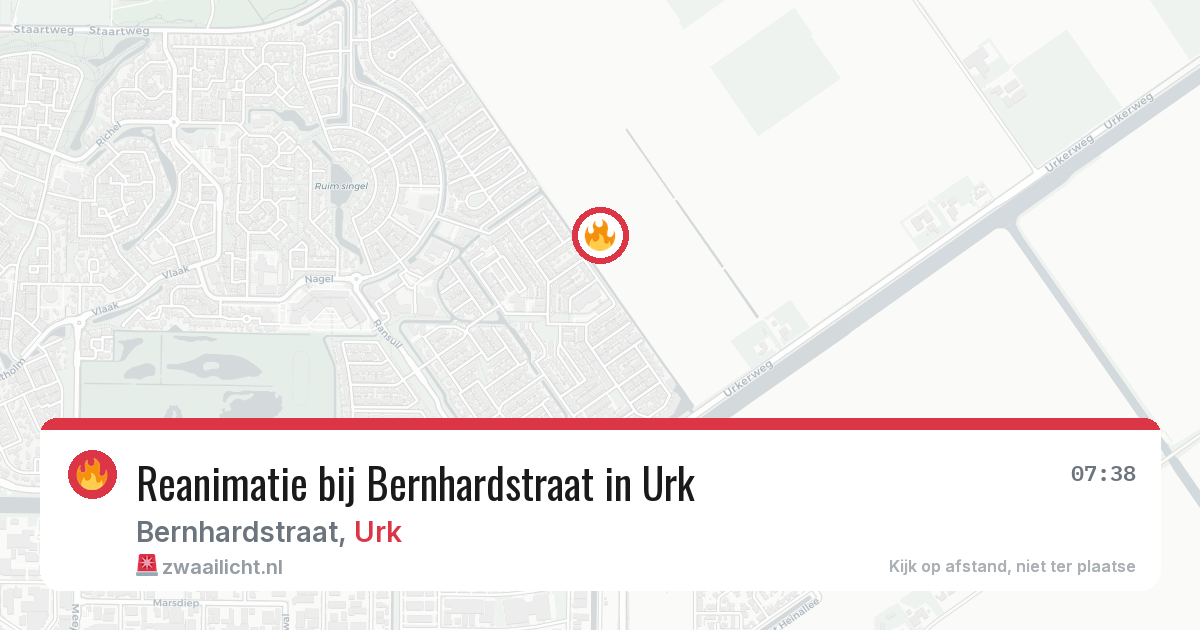 Reanimatie bij Bernhardstraat in Urk — 29 mei 2026