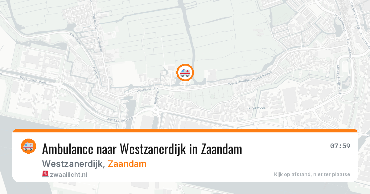 Ambulance naar Westzanerdijk in Zaandam — 28 mrt 2026