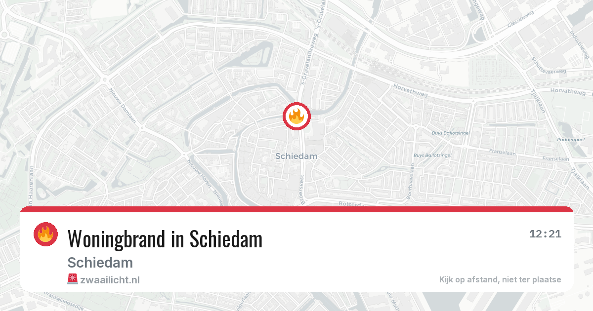 Woningbrand in Schiedam — 30 apr 2026