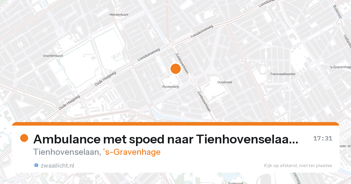 Ambulance met spoed naar Tienhovenselaan in 's-Gravenhage — 4 jun 2026