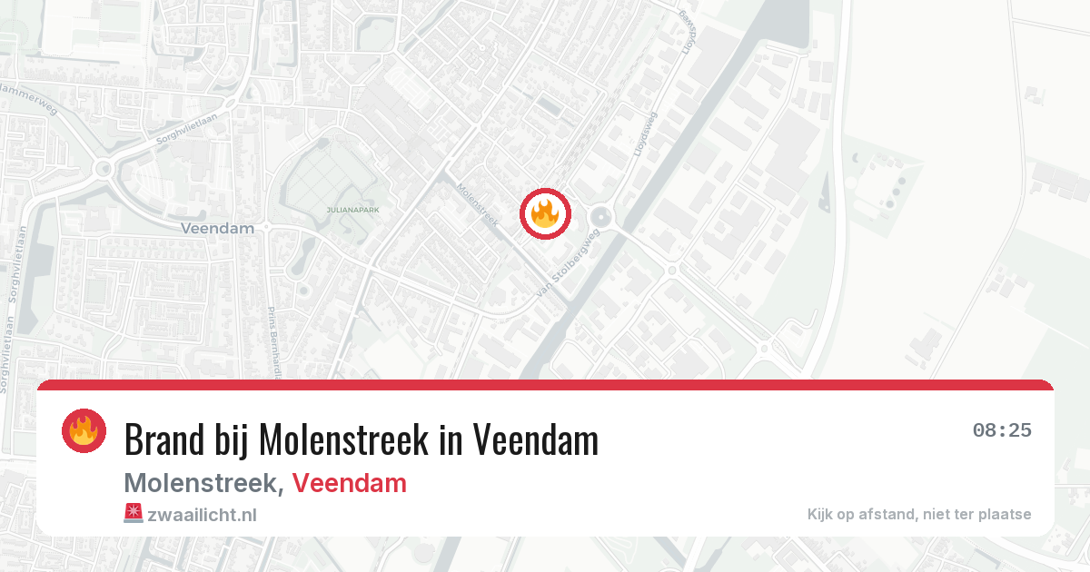 Brand bij Molenstreek in Veendam — 7 jul 2026